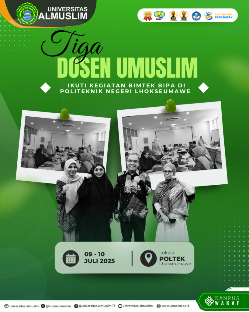 3 Dosen Universitas Almuslim Ikuti Bimtek BIPA